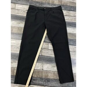 Desert Dunes Pants Mens 38/32 Black Stretch Tech Chino Dress Commuter Golf Khaki